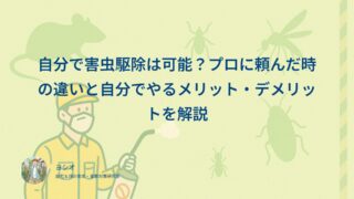 自分で害虫駆除は可能？プロに頼んだ時の違いと自分でやるメリット・デメリットを解説