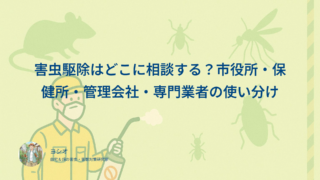 害虫駆除はどこに相談する？市役所・保健所・管理会社・専門業者の使い分け