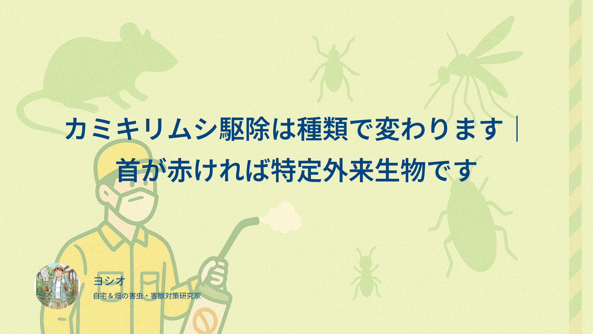 カミキリムシ駆除は種類で変わります｜首が赤ければ特定外来生物です
