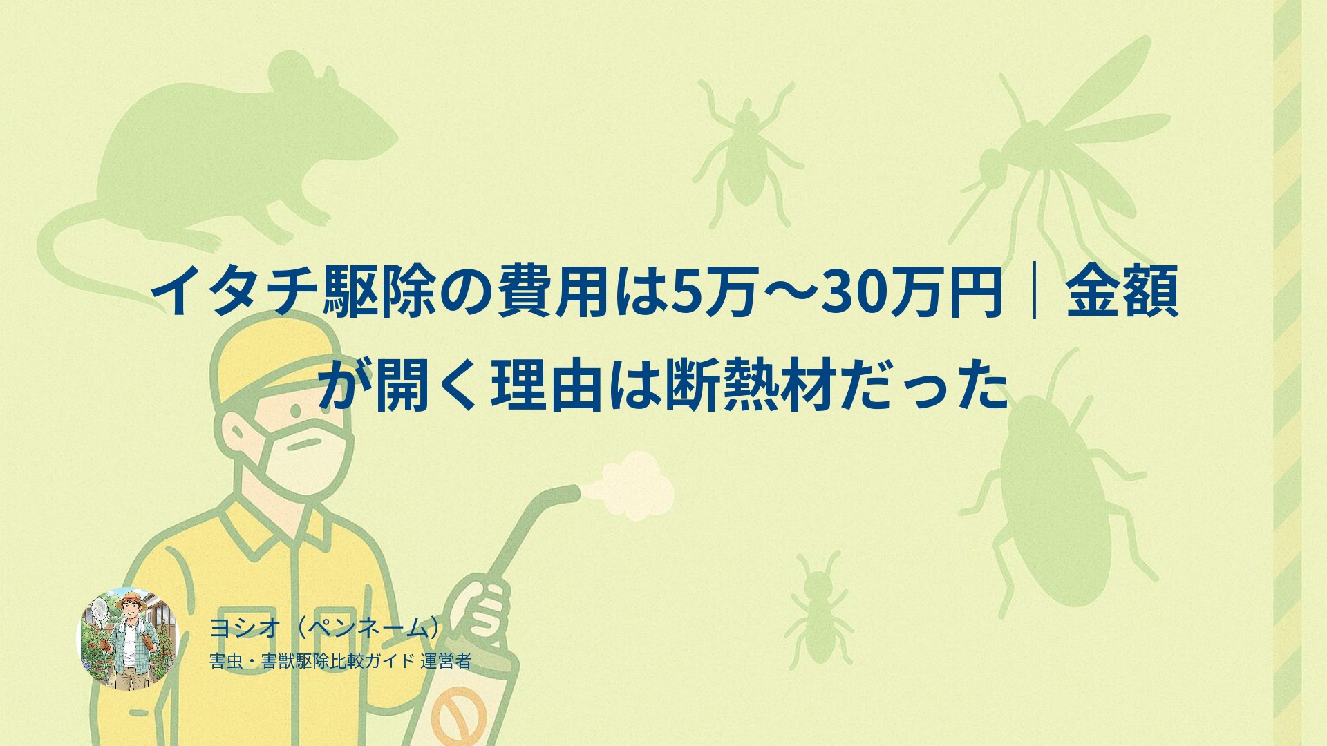 イタチ駆除の費用は5万〜30万円｜金額が開く理由は断熱材だった