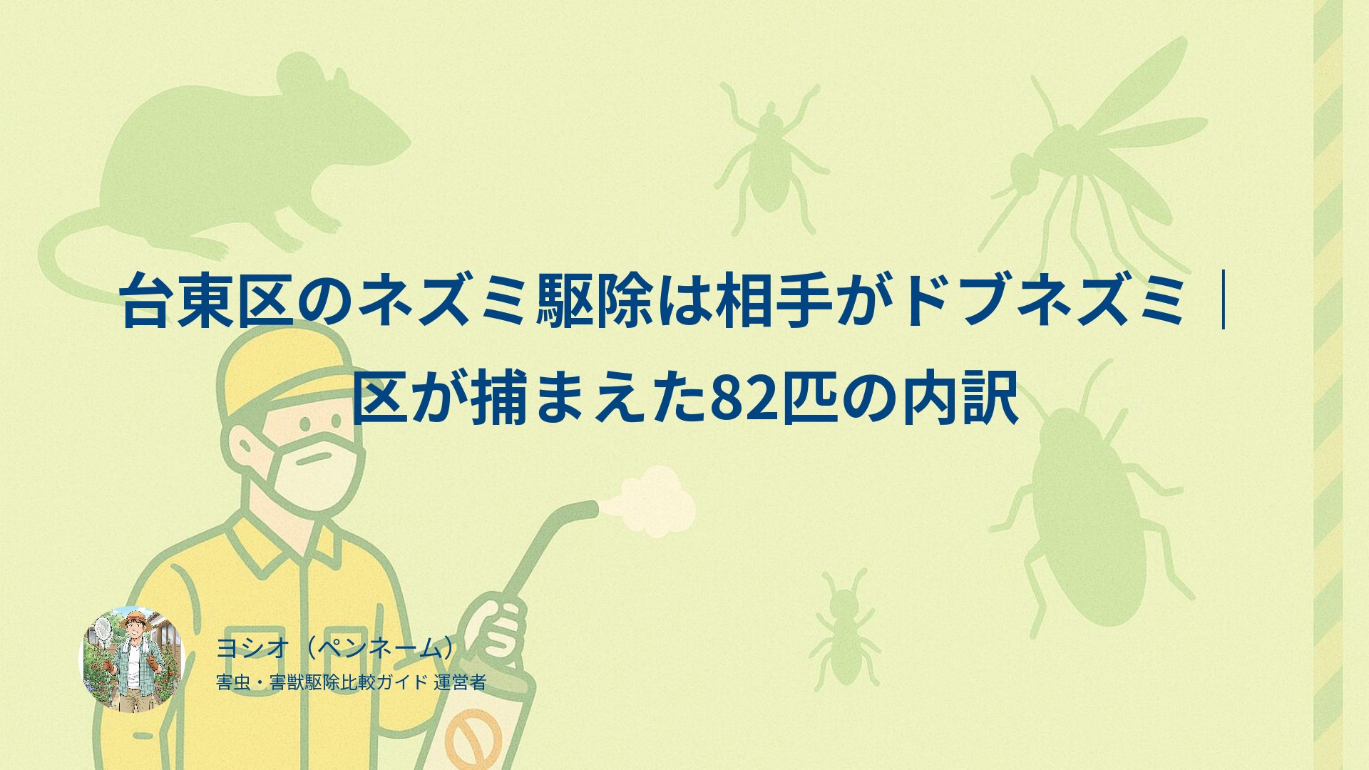 台東区のネズミ駆除は相手がドブネズミ｜区が捕まえた82匹の内訳