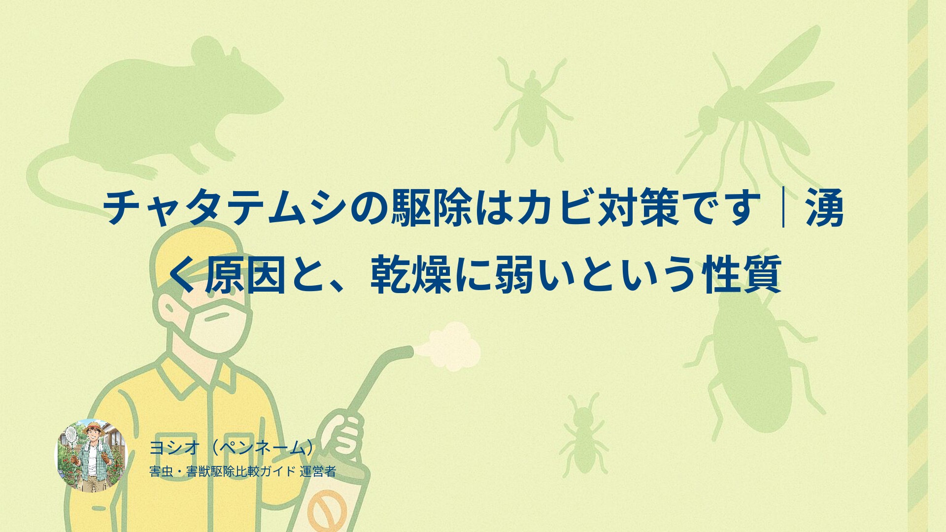 チャタテムシの駆除はカビ対策です｜湧く原因と、乾燥に弱いという性質