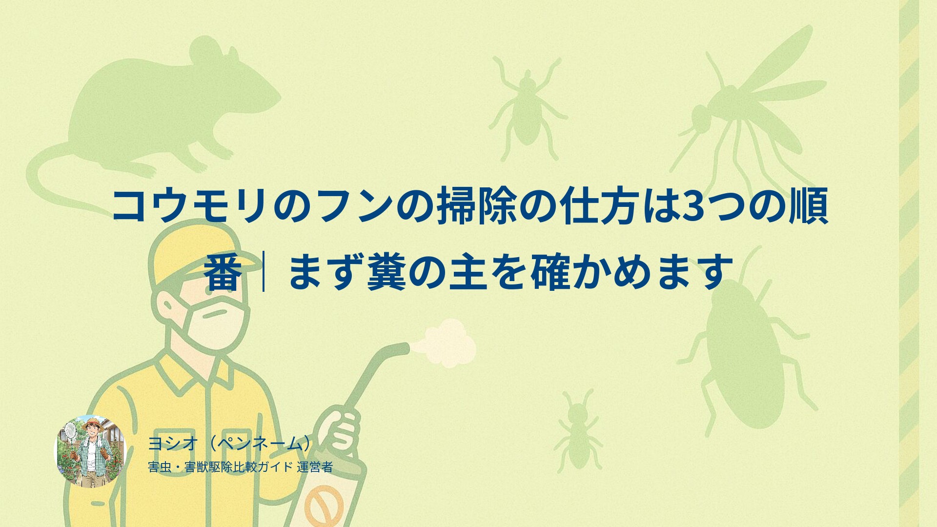 コウモリのフンの掃除の仕方は3つの順番｜まず糞の主を確かめます
