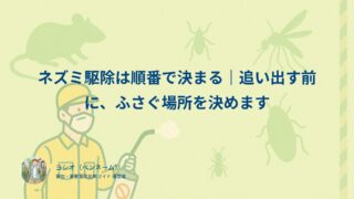 ネズミ駆除は順番で決まる｜追い出す前に、ふさぐ場所を決めます