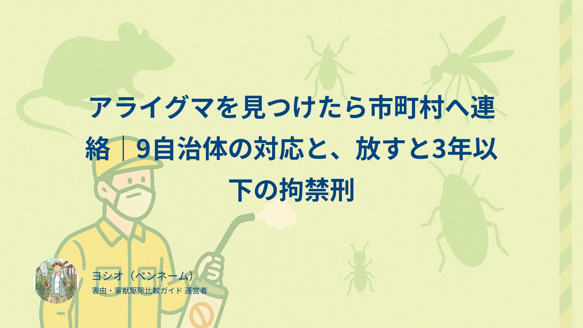 アライグマを見つけたら市町村へ連絡｜9自治体の対応と、放すと3年以下の拘禁刑