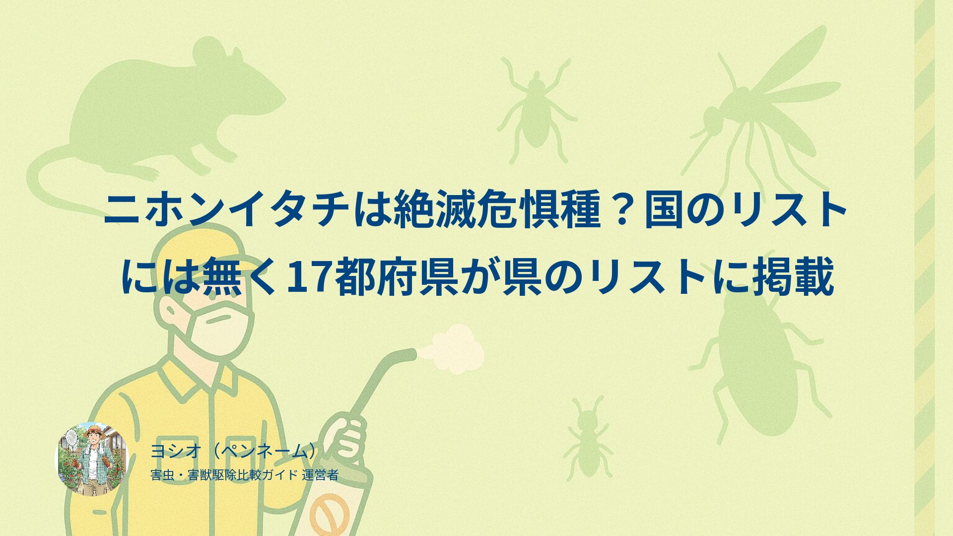 ニホンイタチは絶滅危惧種？国のリストには無く17都府県が県のリストに掲載