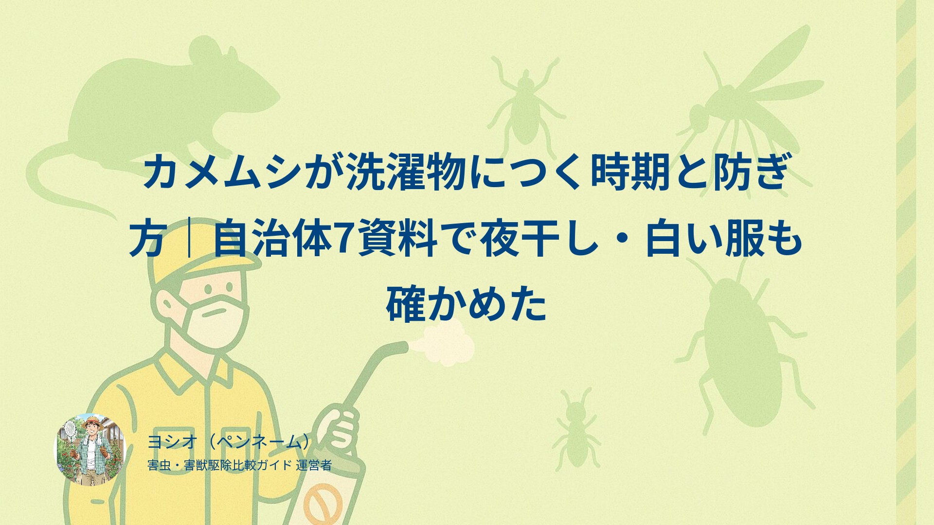 カメムシが洗濯物につく時期と防ぎ方｜自治体7資料で夜干し・白い服も確かめた